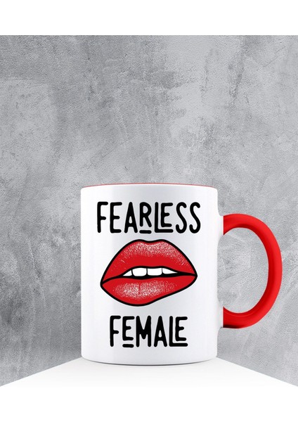 Özel Tasarım Kırmızı Kulpu Kupa Bardak 87428