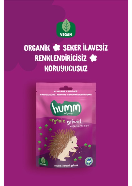 Organik Vegan Pancarlı Grissini Atıştırmalık Paketi - 8 Adet