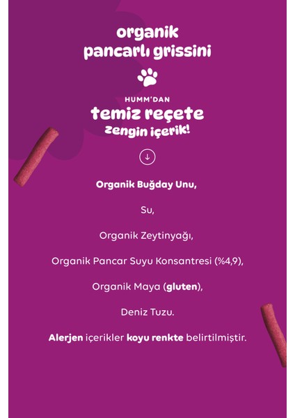 Organik Vegan Pancarlı Grissini Atıştırmalık Paketi - 8 Adet