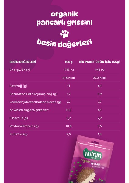 Organik Vegan Pancarlı Grissini Atıştırmalık Paketi - 8 Adet