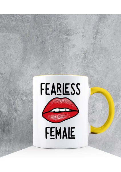 Özel Tasarım Sarı Kulplu Kupa Bardak 87445