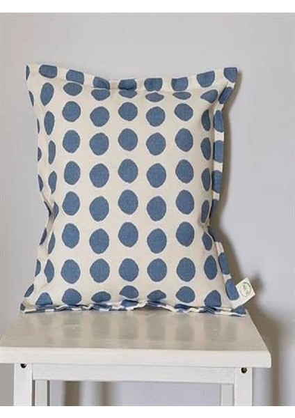 Büyük Puantiyeli Duck Keten Kırlent