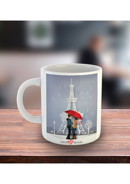 Kişiye Özel Pariste Aşk Kupa Bardak 80737