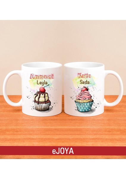 Kişiye Özel Cup Cake Çift Kupa Bardaklar 80136
