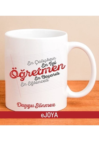 Kişiye Özel En Yetenekli Öğretmen Kupa Bardak 80002