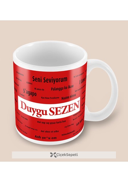 Kişiye Özel 100 Dilde Seni Seviyorum Kupa Bardak 79922