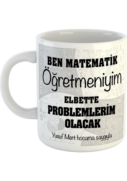 Kişiye Özel Matematik Öğretmeni Kupa Bardak 80614
