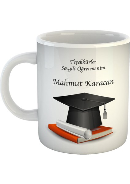 Kişiye Özel Teşekkürler Öğretmenim Kupa Bardak 80606