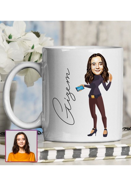 Kişiye Özel Karikatür Tasarım Kupa Bardak 95580