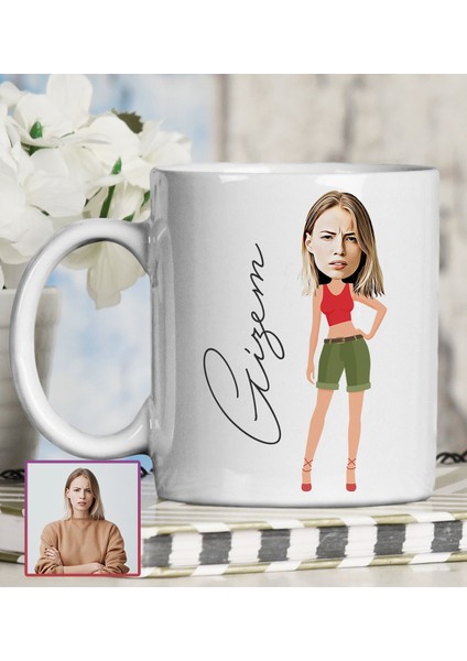 Kişiye Özel Karikatür Tasarım Kupa Bardak 95664