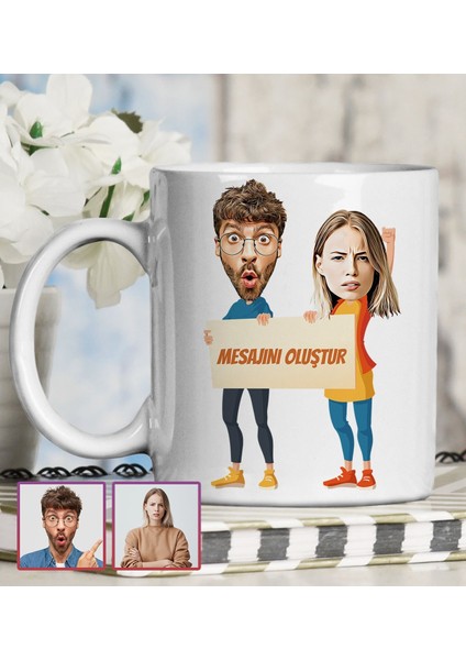 Kişiye Özel Karikatür Tasarım Kupa Bardak 95692