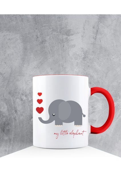 Özel Tasarım Kırmızı Kulpu Kupa Bardak 87402