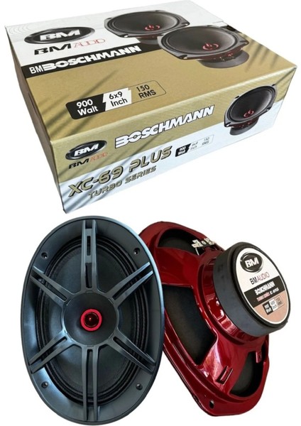 Oval Midrange 900 Watt Kapaklı 2 Adet Boschmann Bm-69 6X9 Inç Midrange Oto Midrange Kayık Midrange