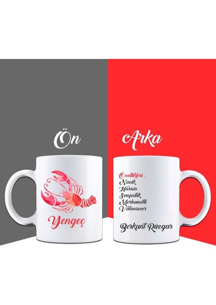 Kişiye Özel Yengeç Burcu Kupa Bardak 85937