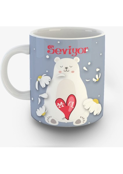 Kişiye Özel Papatya Aşk Falı Kupa Bardak 80736