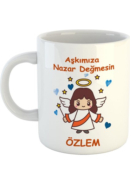 Kişiye Özel Aşkımıza Nazar Değmesin Kupa Bardak 80507