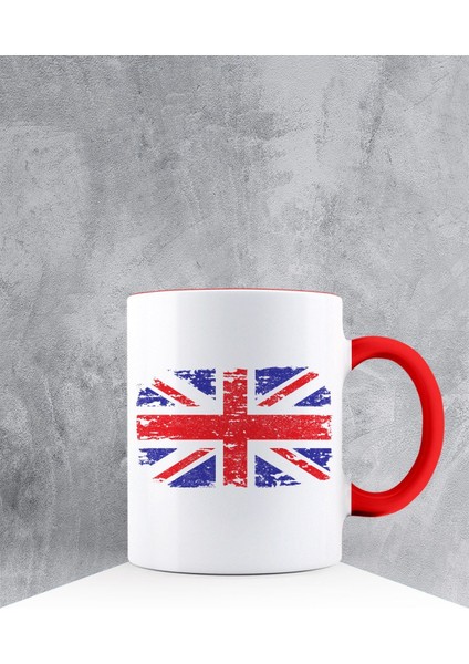 Özel Tasarım Kırmızı Kulpu Kupa Bardak 87431