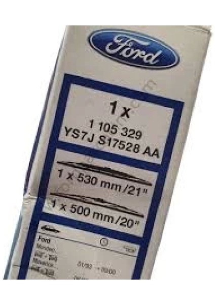 Sılecek Süpürgesı Ön Takım 500 / 500 Mm Ford Mondeo Bm 93- (Oem No: Ys7J S17528 Aa)