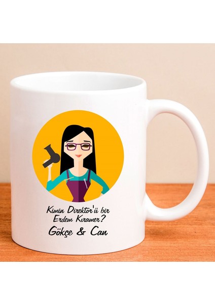 Kişiye Özel Mesajlı Kadın Kuaför Kupa Bardak 80166