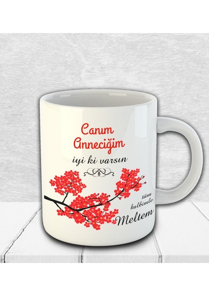 Kişiye Özel Canım Annem Iyiki Varsın Temalı Kupa Bardak 82501