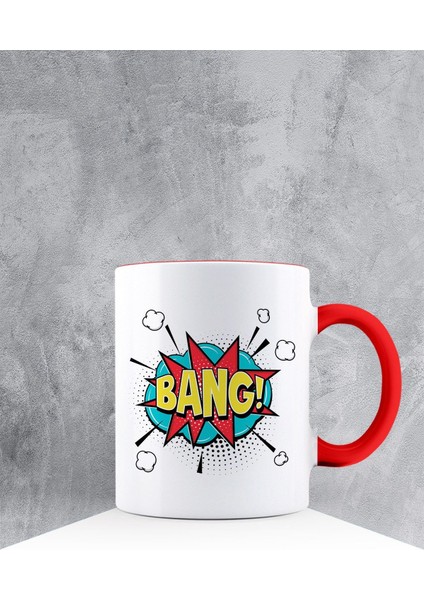 Özel Tasarım Kırmızı Kulpu Kupa Bardak 87496