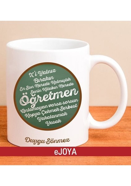 Kişiye Özel Öğretmen Sözleri Kupa Bardak 80069