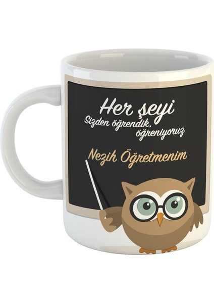 Kişiye Özel Herşeyi Sizden Öğrendik Öğretmenim Kupa Bardak 80609