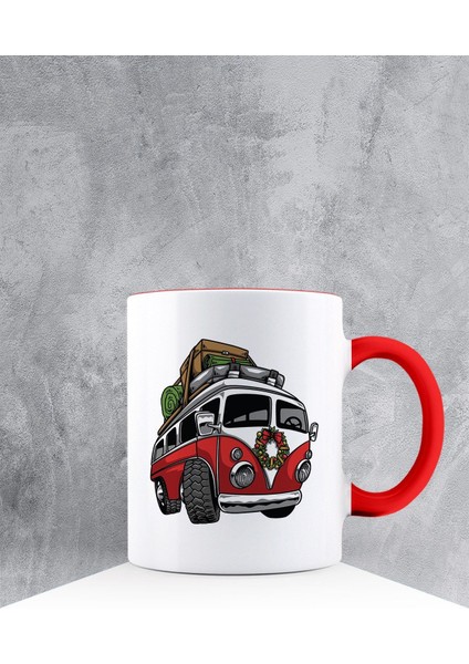 Özel Tasarım Kırmızı Kulpu Kupa Bardak 87500