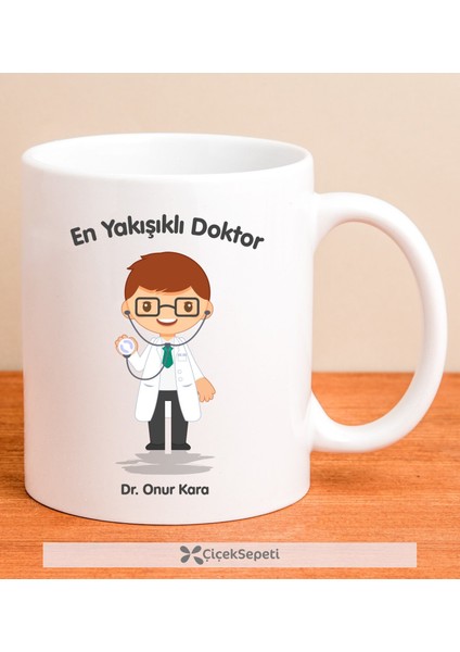 Kişiye Özel En Yakışıklı Doktor Kupa Bardak 79935