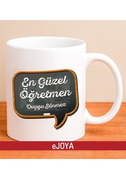Kişiye Özel En Güzel Öğretmen Kupa Bardak 79960