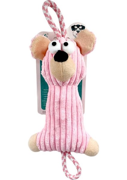 W559 Kedi ve Köpek Peluş Dişlik Oyuncak 38-15CM Pembe