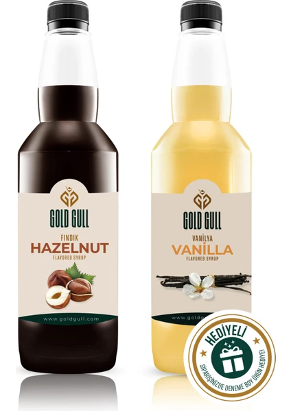 Gold Gull Fındık & Vanilya Aromalı Kahve & Meyve Şurubu 2 x 700 ml