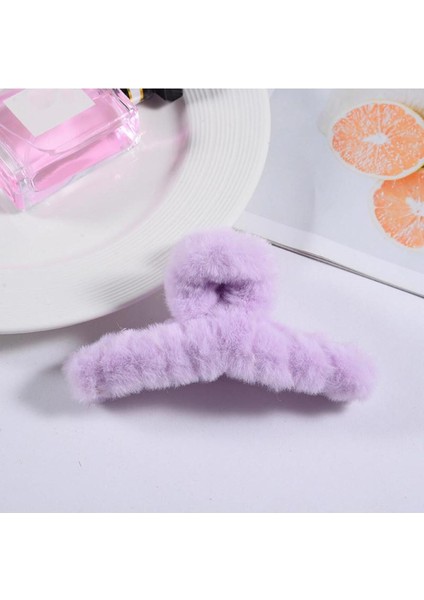 Kadın Peluş Model 1 Adet Büyük Boy 12 Cm Mandal Toka Seti