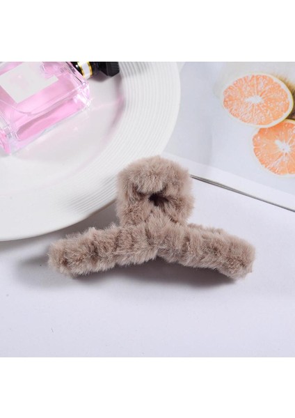 Kadın Peluş Model 1 Adet Büyük Boy 12 Cm Mandal Toka Seti