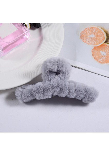 Kadın Peluş Model 1 Adet Büyük Boy 12 Cm Mandal Toka Seti