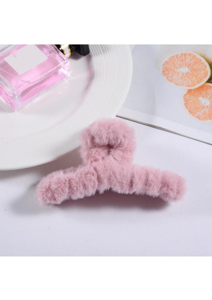 Kadın Peluş Model 1 Adet Büyük Boy 12 Cm Mandal Toka Seti