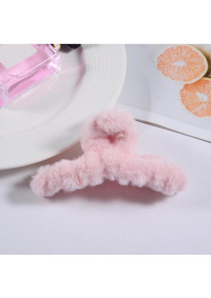 Kadın Peluş Model 1 Adet Büyük Boy 12 Cm Mandal Toka Seti