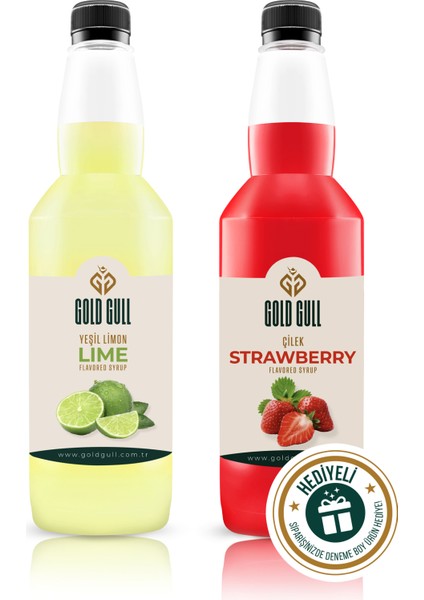 Çilek & Lime Aromalı Kahve & Meyve Şurubu 2 x 700 ml