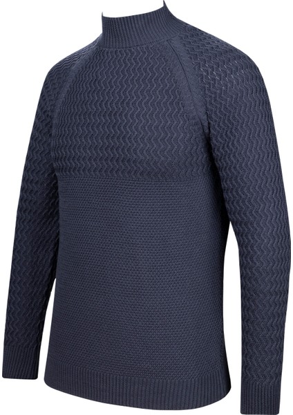 Erkek Yarım Balıkçı Yaka Triko Kazak Desenli Kol ve Bel Lastikli Çelik Örgü Regular Kalıp - 5021B fiyatları