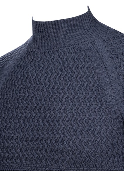 Erkek Yarım Balıkçı Yaka Triko Kazak Desenli Kol ve Bel Lastikli Çelik Örgü Regular Kalıp - 5021B modelleri