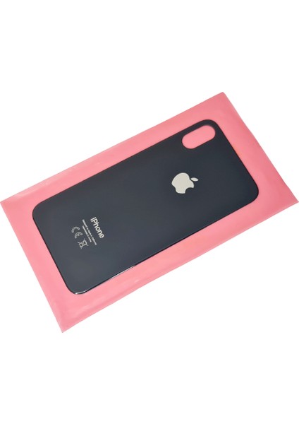 Iphone x Arka Pil Batarya Kapağı (Cam) Siyah