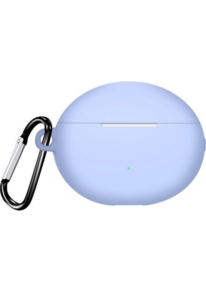 Huawei Freebuds 6i Uyumlu Kılıf Mat Kancalı Silikon SF13 Mavi