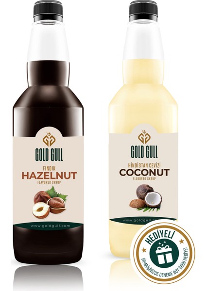 Hindistan Cevizi & Fındık Aromalı Kahve & Meyve Şurubu 2 x 700 ml