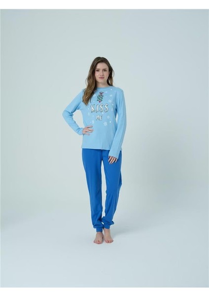 1050 Mavi Kadın Pijama Takımı