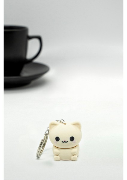 Kawaii Cat 3D Hareketli Anahtarlık