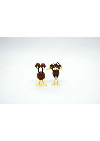 Doduo - Dodrio Pokemon 3D Model Evrim 2li Tüm Set