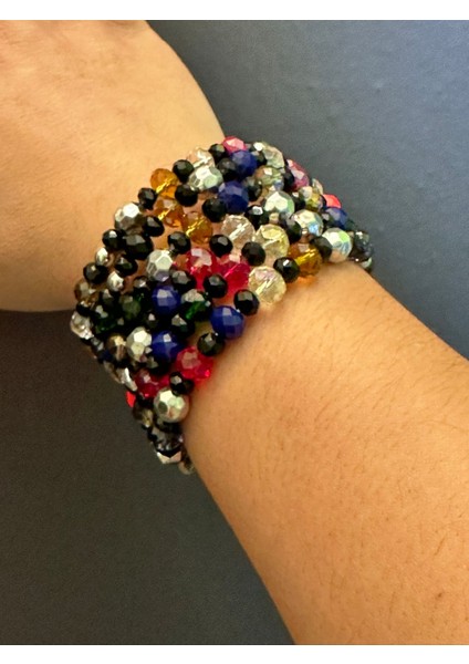 Kristal Boncuklu Dolama Kadın Bilezik Kadın Bileklik