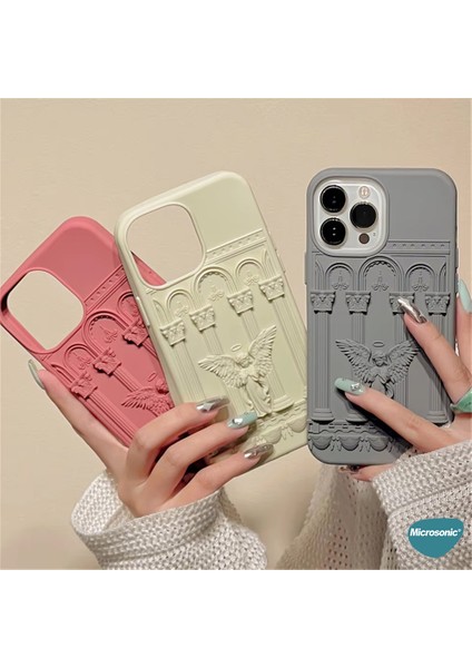 Apple iPhone 15 Pro Kılıf Praying Angel Gri