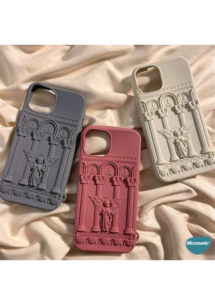 Apple iPhone 15 Pro Kılıf Praying Angel Gri