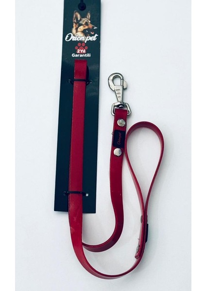 Silikon Kaplı Köpek Gezdirme Kayışı Kırmızı 2 x 127 cm